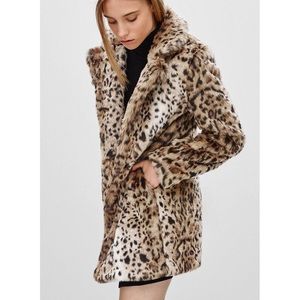 Aritzia Talula Beckledge Leopard Coat Faux Fur XS